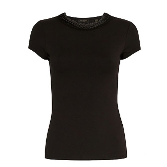 Ted Baker Jacii Frill Neck Fitted T-shirt - Picture 6 of 6